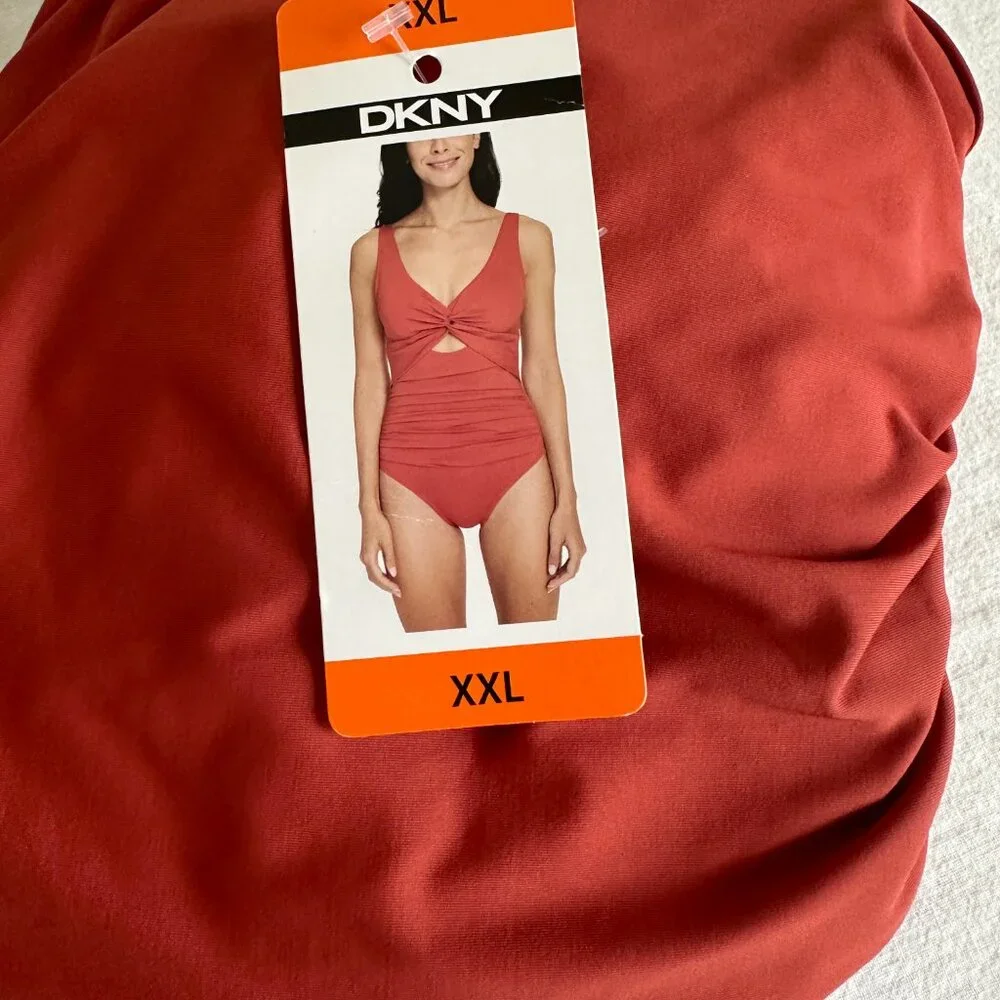 DKNY Women's One Piece Swimsuit Size XXL Bathing Suit Travel Beach Vacation NEW - Picture 4 of 14